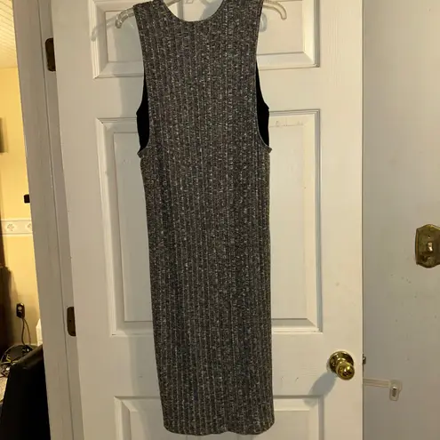 Anthropologie Dolan Left Coast Luna Ribbed V Neck Sleeveless tank layer Dress M Gray Size M