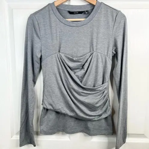 VERO MODA Women's Nelly Gray Long Sleeve Corset Blouse Size S Casual NWOT