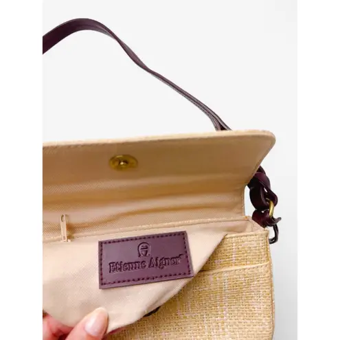 Etienne Aigner Vintage Paper Straw Mini Shoulder Bag Handbag Purse
