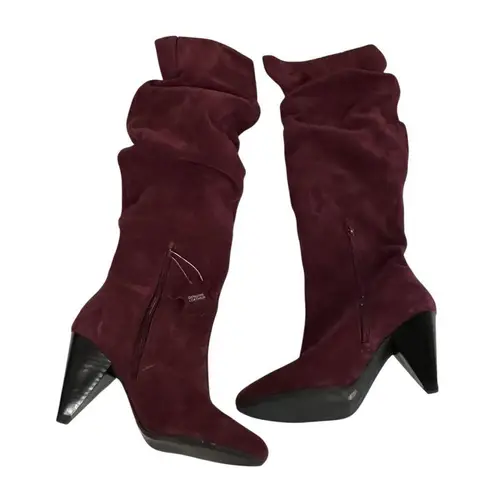 NWOT INC suede over the knee slouch boots Pink Size 6.5