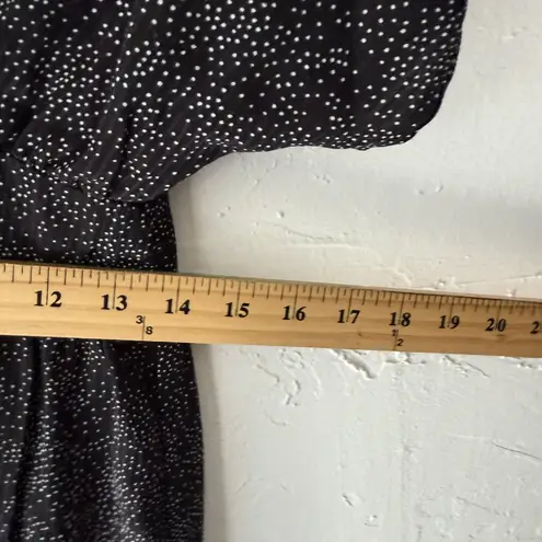 Piper & Scoot Dress Womens Small Black White Dotted Midi Short Sleeve Polyester - Image 5