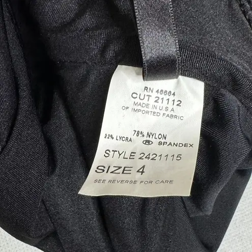 St. John Swimwear Black Halter Padded Sequins One Piece Swimsuit Size 4 NWT