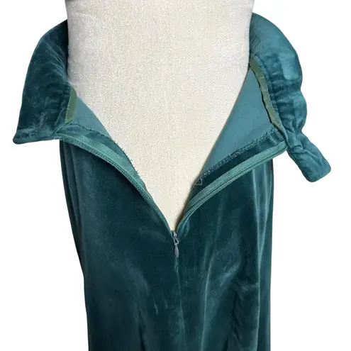 Susan Bristol Vintage Green Velvet Maxi Skirt 8 | 90s Holiday Cottagecore Moody