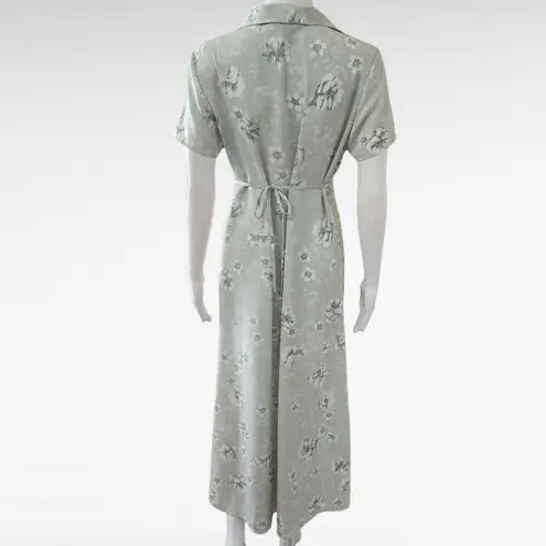 Pacific&Co NY & Mint Short Sleeve Floral Tie Back Shirt Dress Size 10