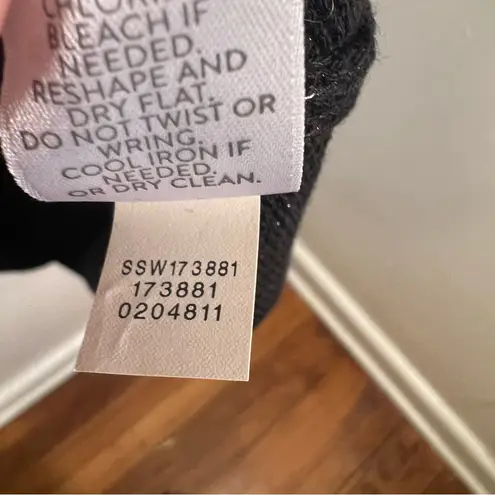 J. Jill Fair Isle Nordic Crewneck Sweater Black Sparkle S