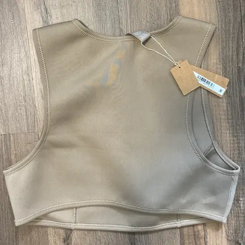 SKIMS Women’s Nude Sport Swim High Neck Top Size Medium NWT