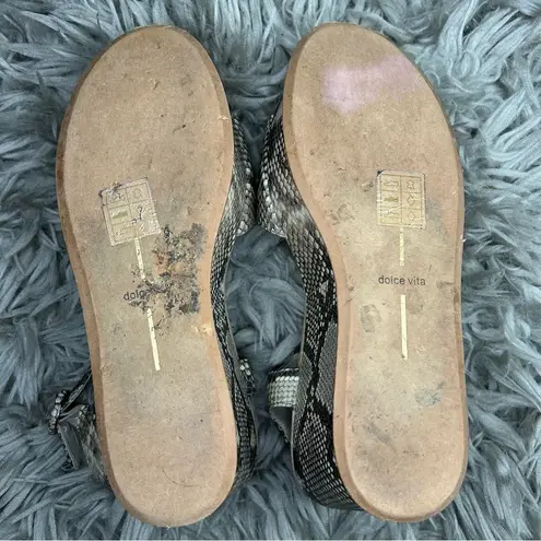 Dolce Vita snake print platform wedge sandals women’s shoe size 9