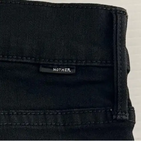 MOTHER The Cha Cha Fray Jeans In Not Guilty Size 25 Black