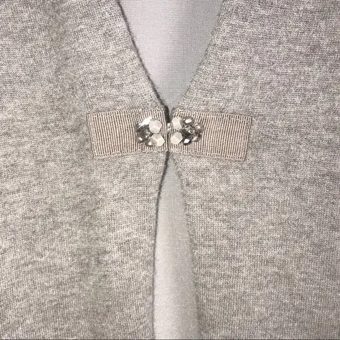 Peserico Gray Merino Wool & Cashmere Blend Cardigan & Built