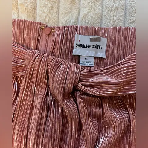 Sabina Musayev Renana plissé midi skirt Size XL
