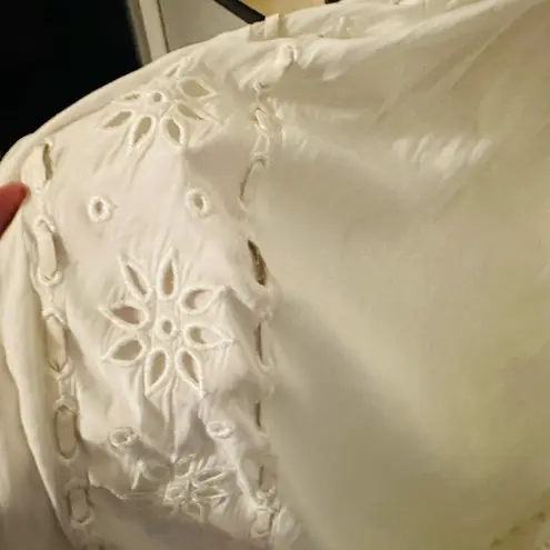 Ramy Brook Ivory Crepe Hourglass V-Neck Sleeveless Lace Cutout Dress Size 10