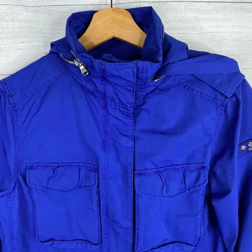 Tatras Womens Aurora Hooded Military Utility Jacket Blue size Small Medium