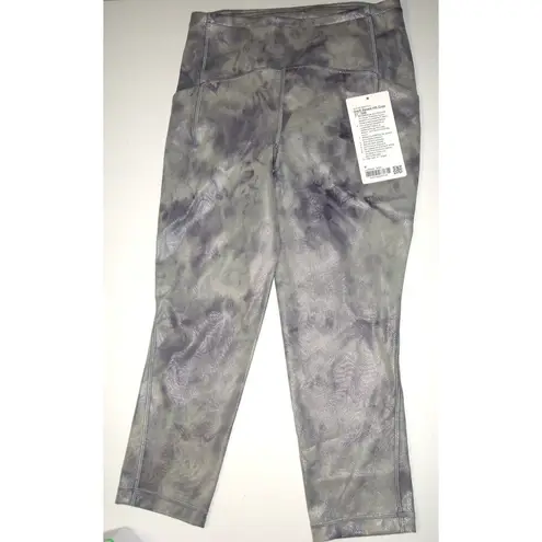 New NWT Lululemon Leggings RARE 6 Womens SeaWheeze Swift Speed Crop Pockets 21"