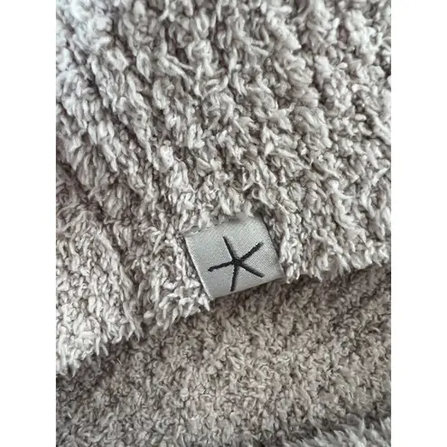 Barefoot Dreams CozyChic Beige Ribbed Knit Sweater Raglan Sleeves Womens Size M