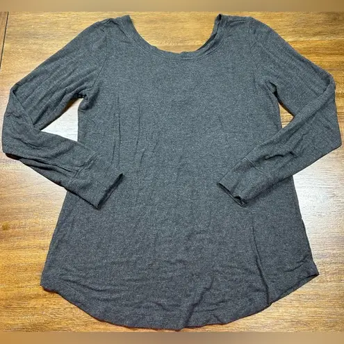 CAbi  Charcoal Grey ATC Crossback Sweatshirt Long Sleeve Sporty TShirt Size S