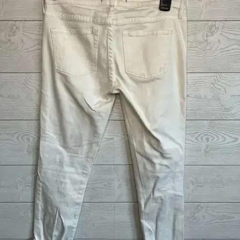 Bullhead destroyed white low rise skinny jeans Size 3 White