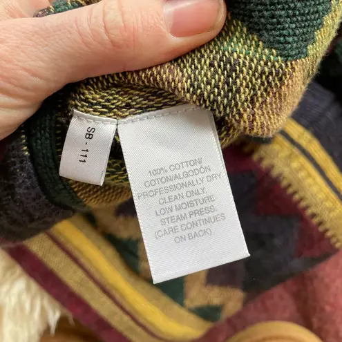 Susan Bristol Vintage 90s tapestry jacket barn jacket southwestern woven pattern