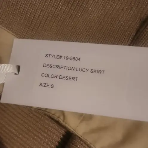 Torn By Ronny Kobo  Beige Button-Front Mini Skirt thumbnail 3