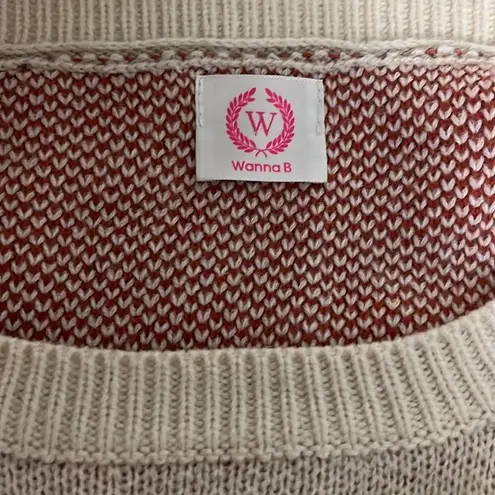 Wanna B Animal Cheetah Print Knit Oversized Long Sleeve Sweater Size L