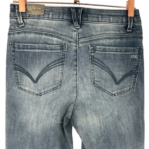NWT Wit & Wisdom Ab Solution Luxe Touch High Rise Slim Straight Jeans Size 0P Blue - Image 8