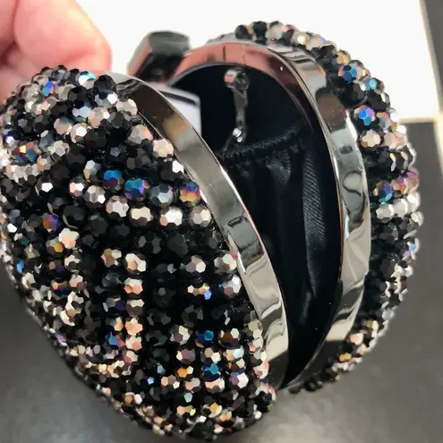 Cache NWT Y2K Vintage  Beaded Rhinestone Evening Bag Clutch Hard Shell Sparkly - Image 8