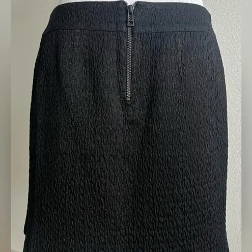 Zadig & Voltaire Deluxe metallic Black textured Pencil Skirt