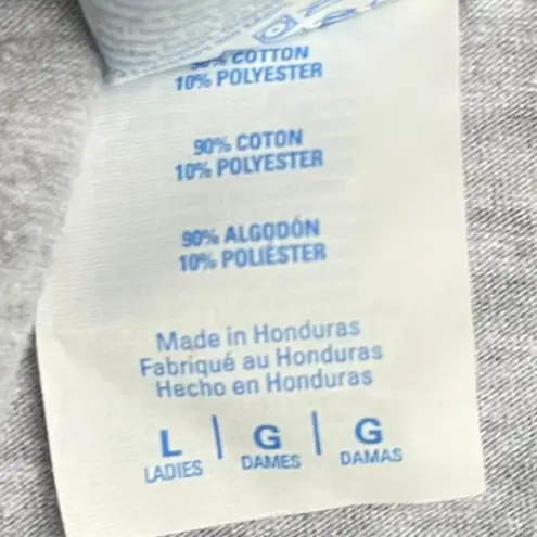 Port and Company Women's L Gray Pirate Cat Graphic Tee MEWTINY! Casual V