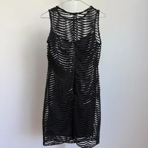 Marina Black Sequin Dress Party Mobwife Cocktail Elegant Luxury size M Size M