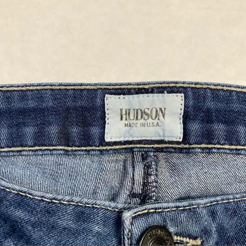 Hudson Jeans Hudson Flap Pocket Medium Wash Stretch Straight Leg Jean Womens Size 26 HEMMED