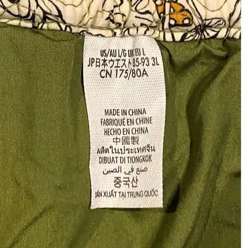 Disney  Green Quilted BAMBI Thick Lined Jogger Pants ~ Women's Size LARGE