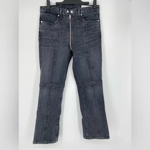 Rag and Bone , Iver Slim High‎ Rise Boot Cut Black Jeans, Size 28 - Image 4