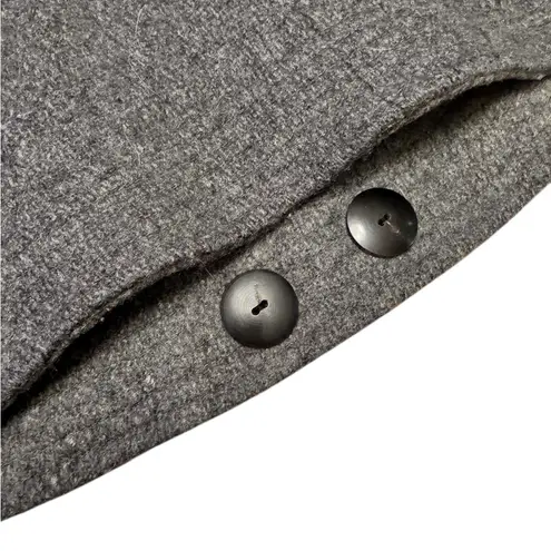 Synergy 100% Wool Cape Poncho Small Gray Nepal Flared Swing Outerwear in EUC