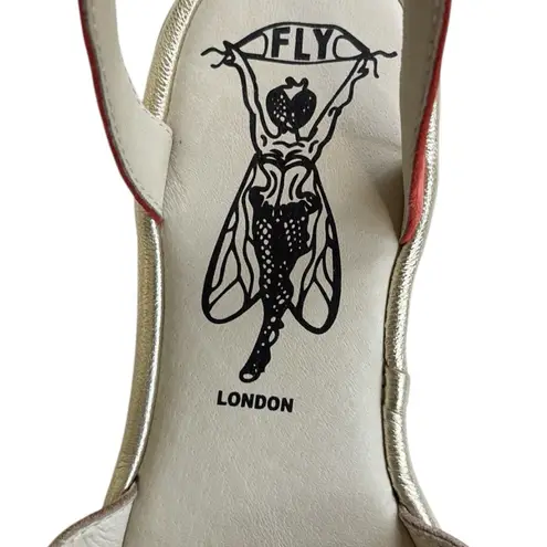 Fly London EUC Leather Cune Sandals Size 9 - 9.5