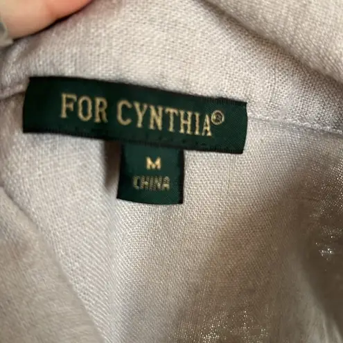 For Cynthia Linen Blend Lagenlook Sleeveless Art to Wear Dress with Pockets