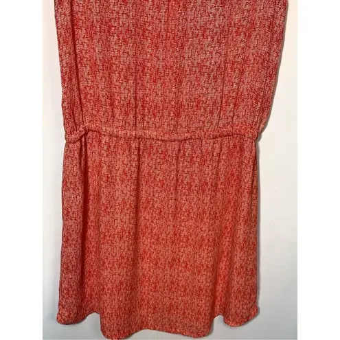 Hilary Radley Women's Lined Layered Sheer Tunic Midi Dress Orange Size 6