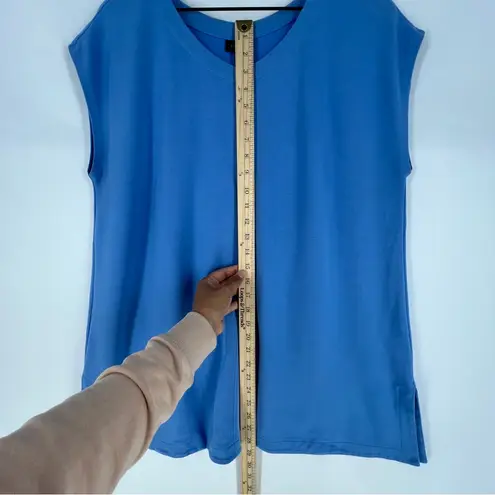 J. Jill Wearever Double Face Center Seam Top Periwinkle Blue Size M Size L