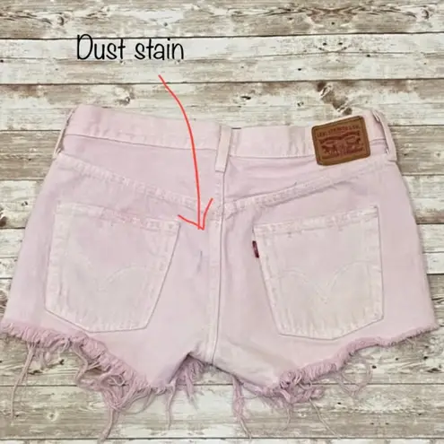 Levi's Levi’s Button Fly Pink Cut-off Denim Shorts 27