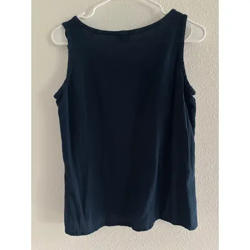 Oh My Gauze Tank Top Womens Blue Purple 100% Cotton USA Minimalist Capsule