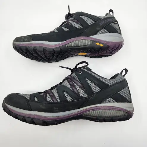 Merrell J035326 Siren Sport 3 Waterproof Hiking Vibram Shoes Black Gray Womens 9