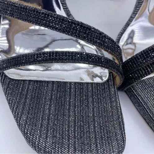 Badgley Mischka Urbana sparkly strappy sandal heels women Size 8