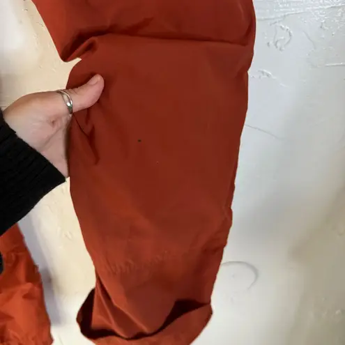 REI Womens Size 12 Cargo Hiking Pants UPF 30+ Nylon Rust Orange Belted Outdoor