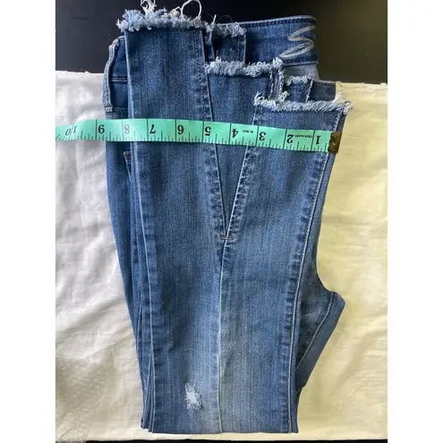 Seven7 Seven Women's Blue Jeans/Pants Stretch Mid Rise Flare Size 4 SKU 2864