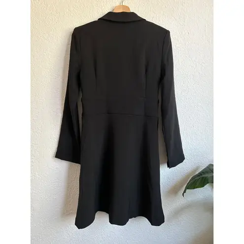 Commense Black Long Sleeve Blazer Mini Dress With Shoulder Pads S NWT