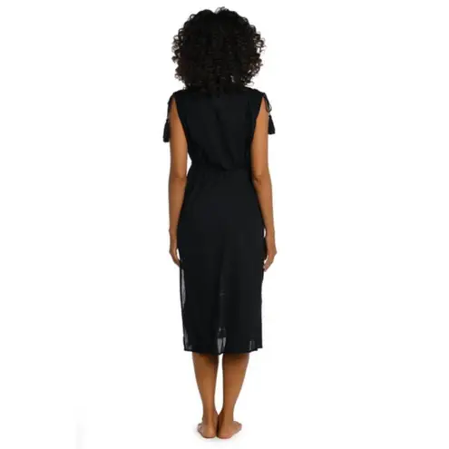 La Blanca ππ Island Fare Cover-Up Midi Dress ~ Black Small NWT