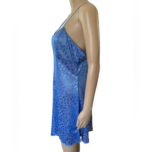 Petra Fashions Vintage 90s Blue Sheer Cottagecore Boho Lingerie Mini Slip Dress