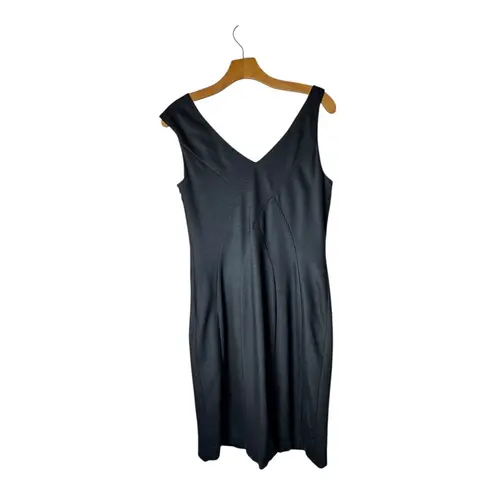 Hilton Hollis Dress Women 6 Gray Sleeveless V Neck Sheath Party Cocktail Career