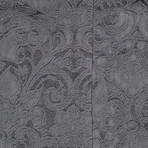 Olivia Moon Jacket Womens Medium Black Paisley Damask Lace Zip Up Lined