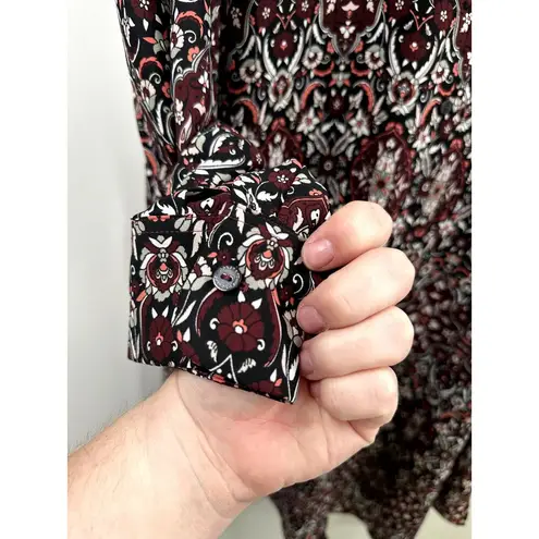 Foxcroft  Maroon Paisley Print Button Up Dress Size 20W - Image 3