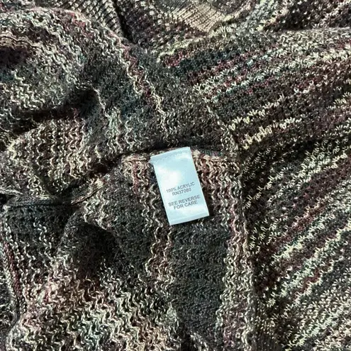 EST 1946 Women's XL Multi Color Striped Square Neck 3/4 Sleeve Knit Sweater