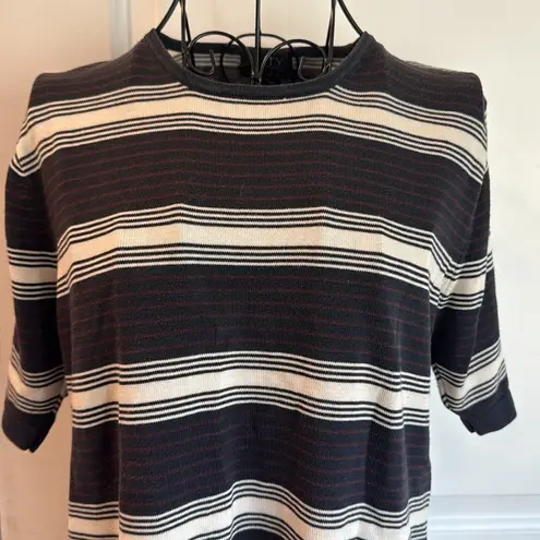 City silk knitwear short sleeve sweater Blue Size XL